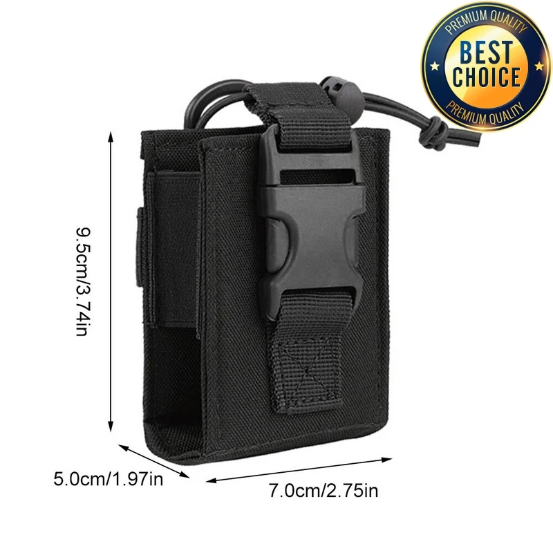 Tactical Nylon Walkie Talkie Pouch Holder for Outdoor Use