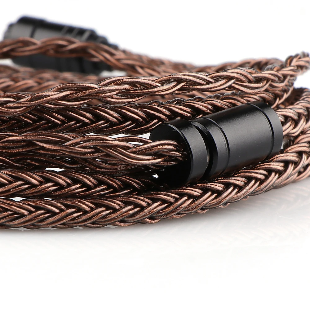 Âmbar Tripowin 32awg Ofc Oxigênio Livre Cabo Hifi Cabo Iem com Intercambiáveis 2.5 Milímetros 3.5 Milímetros 4.4 Milímetros Plug Pvc Luva para Audiophile - Image 5