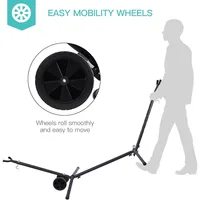 2person Portable Hammock with Stand Included with Wheels Outdoor Double 2 Person Heavy Duty Hammock 2