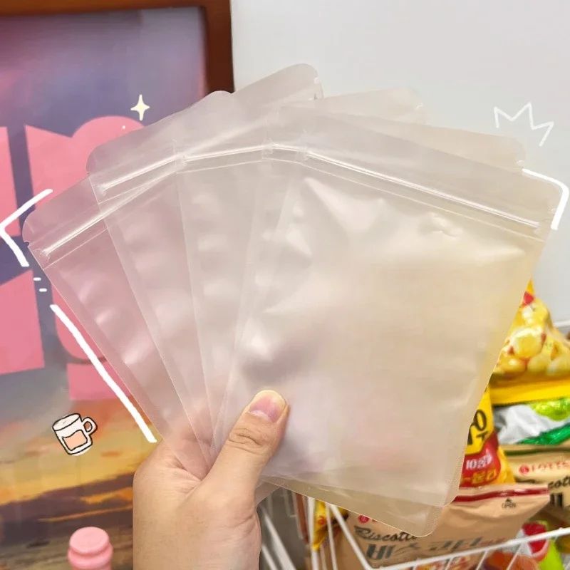 10PCS Clear Zip Lock Plastic Card Package Bags with Zipper Self Seal Transparent Ziplock Kpop Card Packaging Self Sealing OPP Bag