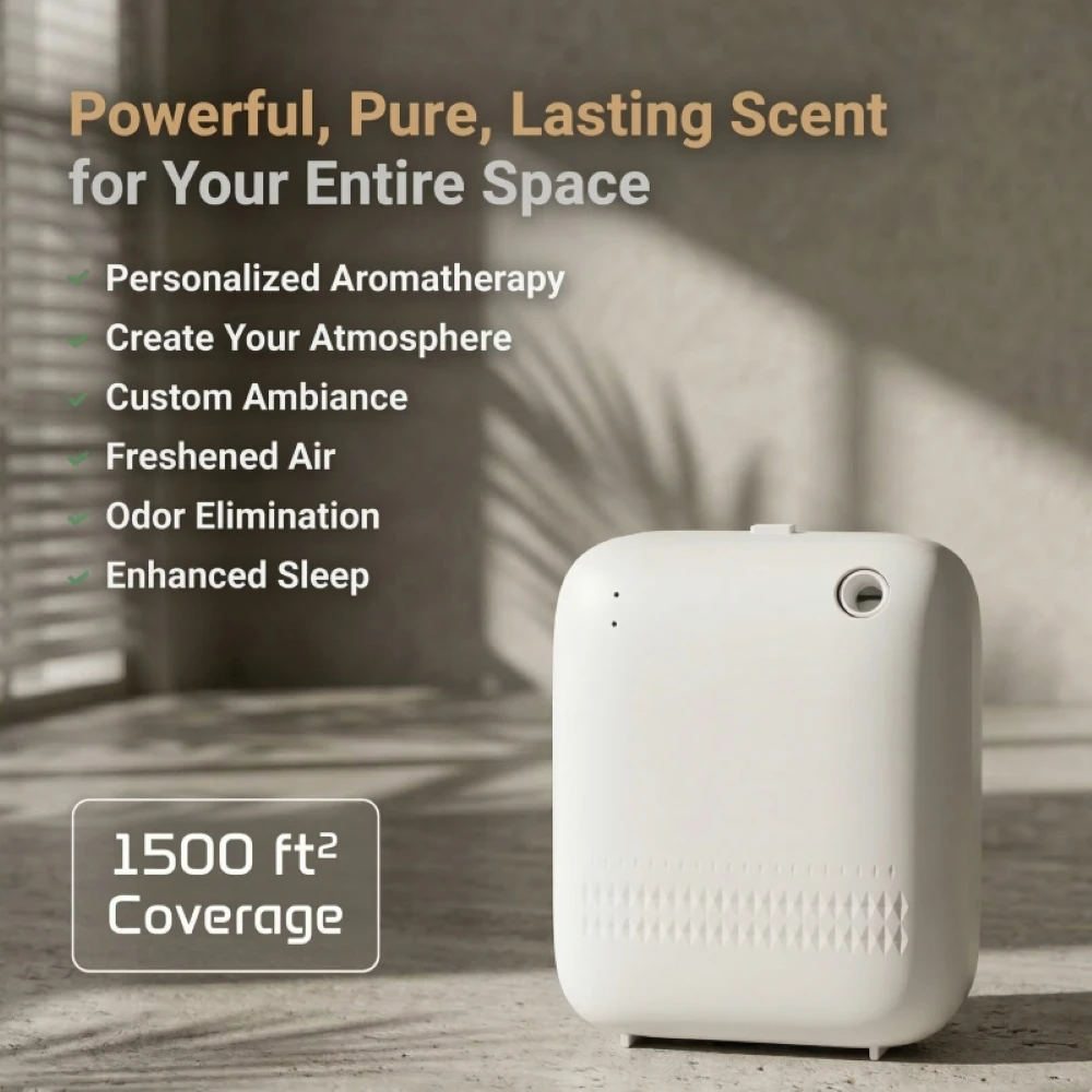 Smart Bluetooth Waterless Essential Oil Diffuser 150ml Wall-Mounted Aroma Scent Machine For Home Hotel Commercial Type-C_voghion.com