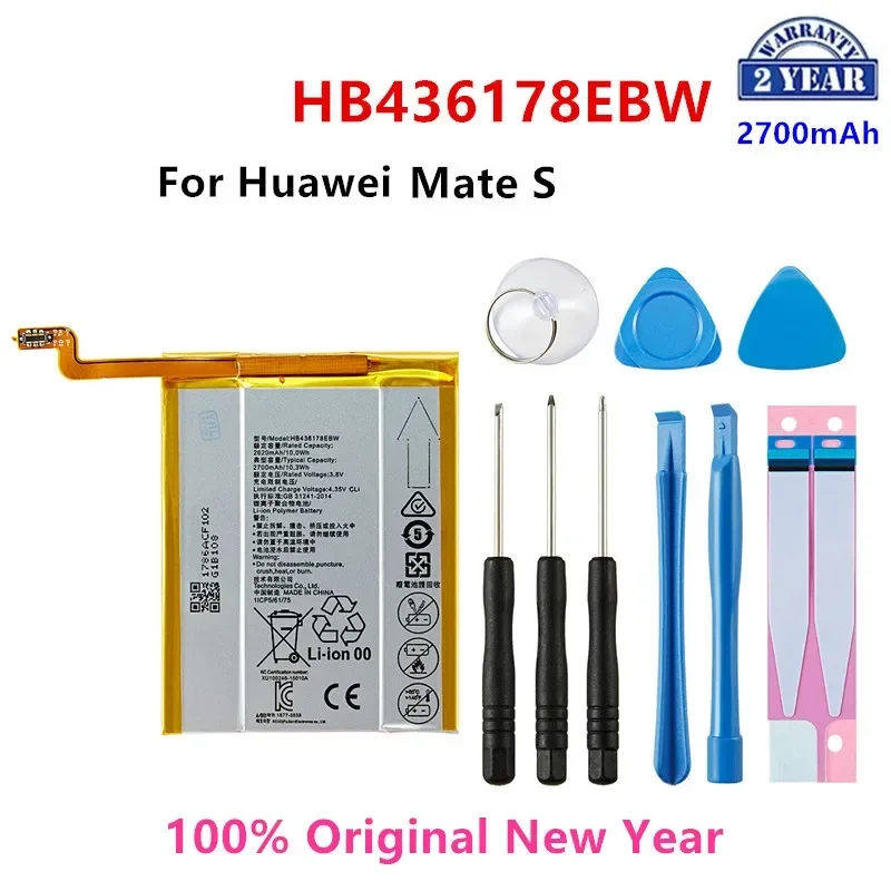 

100% Orginal HB436178EBW 2700mAh Battery For Huawei Mate S MateS CRR-CL00 UL00 Batteries +Tools