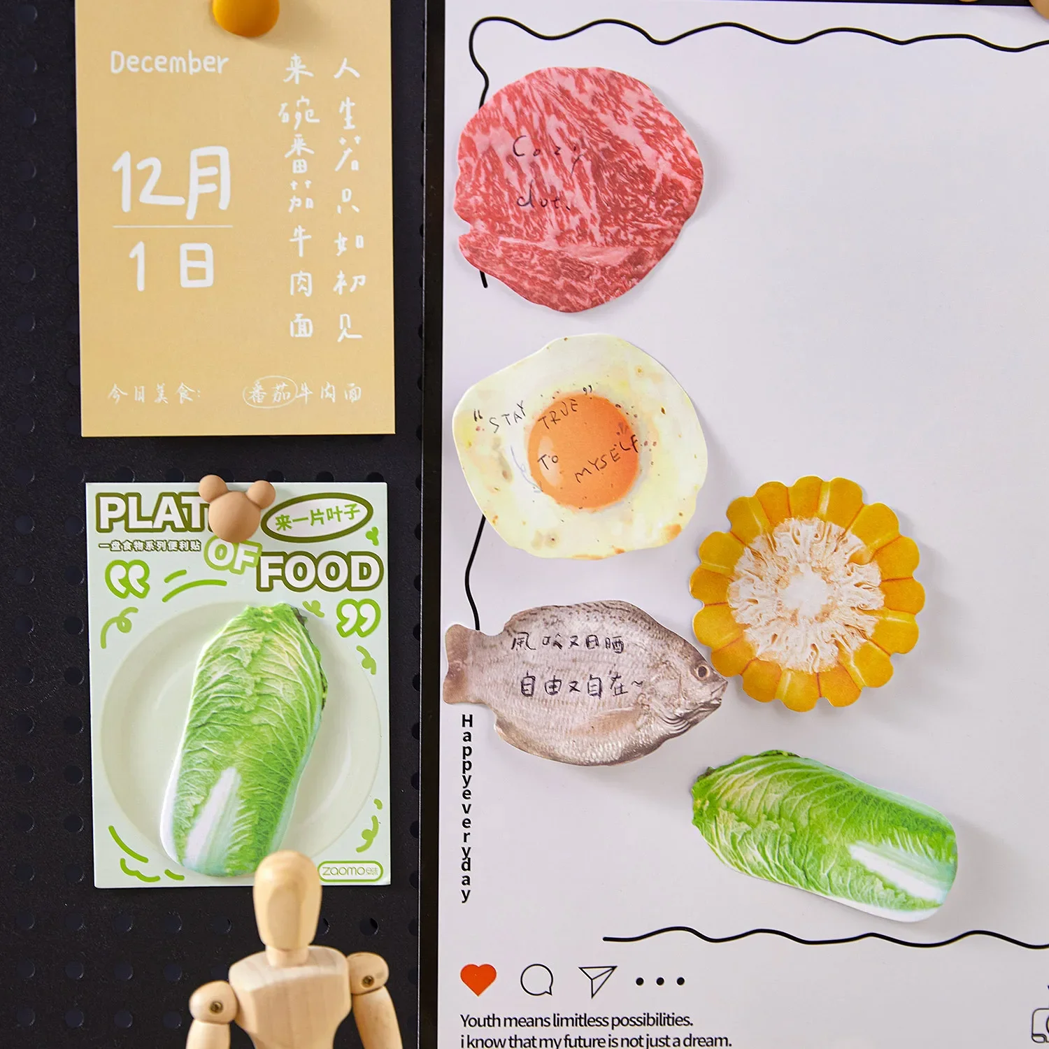 30 Pcs Cute Sticky Notes  Food  Sticky Kawaii Sticky Notes Cute Notepads Pads Self Stick Memo Pad - 4