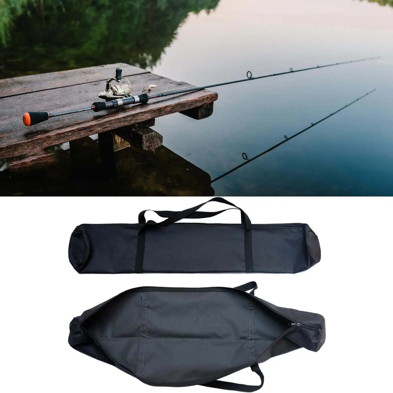 Fishing Rod Storage Bag, Large Capacity, Lightweight, Convenient, Durable Oxford