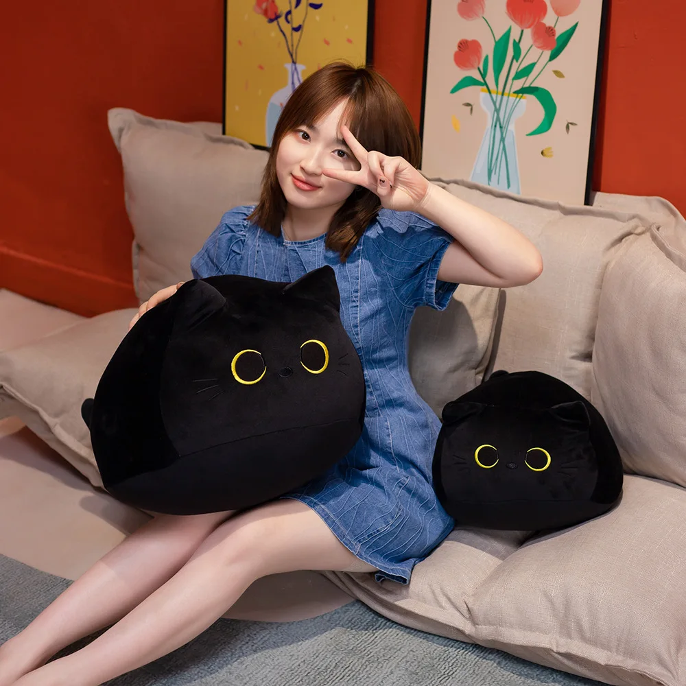 Cat Shaped Soft Plush Pillows Doll Cartoon Animal Stuffed Toys Girls Birthday Gifts Ornaments 18cm/40cm/55cm plush toys