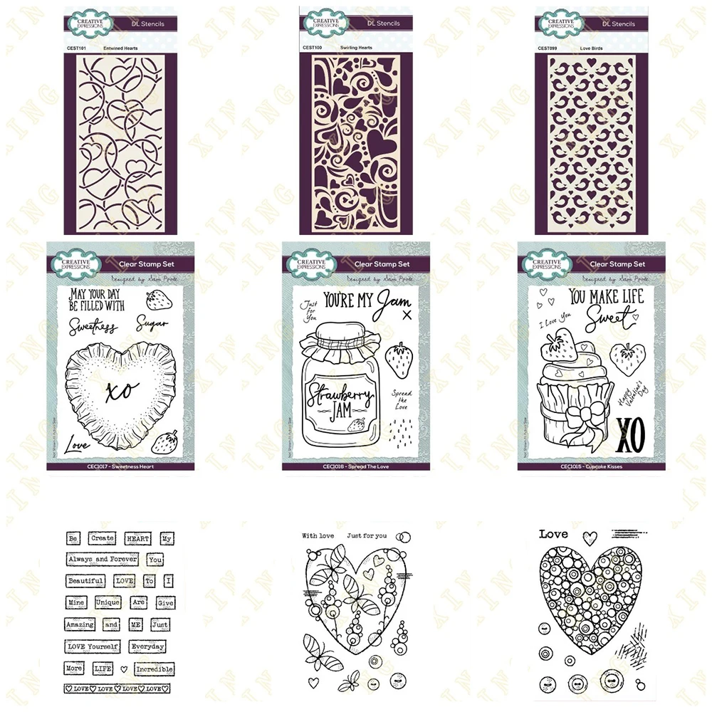 

2022 Butterfly Bubble Love Cutting Dies Stamps Stencil Scrapbook Diary Decoration Embossing Template Diy Greeting Card Handmade