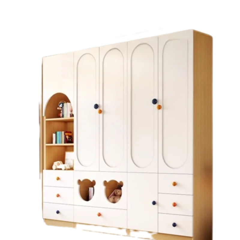 Kids Storage Organizer Closet Bedroom Clothes Shelves Children's Wardrobes Cabinet Meuble De Rangement Room Furniture CY50CW