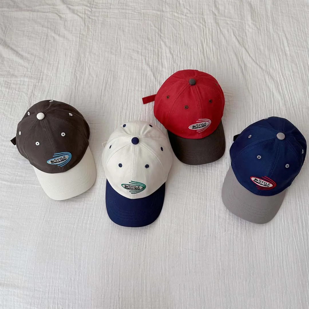 Korea Parent-child Baseball Cap Fashion Embroidery Baby Hat For Boys Girls Casual Chidlren Peaked Caps summer children s baseball cap solid color letter embroidery adjustable parent child sun hat quick dry cap sports peaked cap
