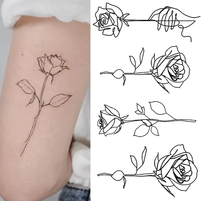 Sketch Rose Tattoo Design – Tattoos Wizard Designs