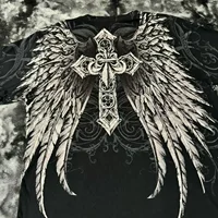 Y2K Affliction T Shirt Vintage Clothing Punk Hip Hop Graphic Print Oversized T shirt Women Round Neck Cotton Short Sleeve Tops - Image 6