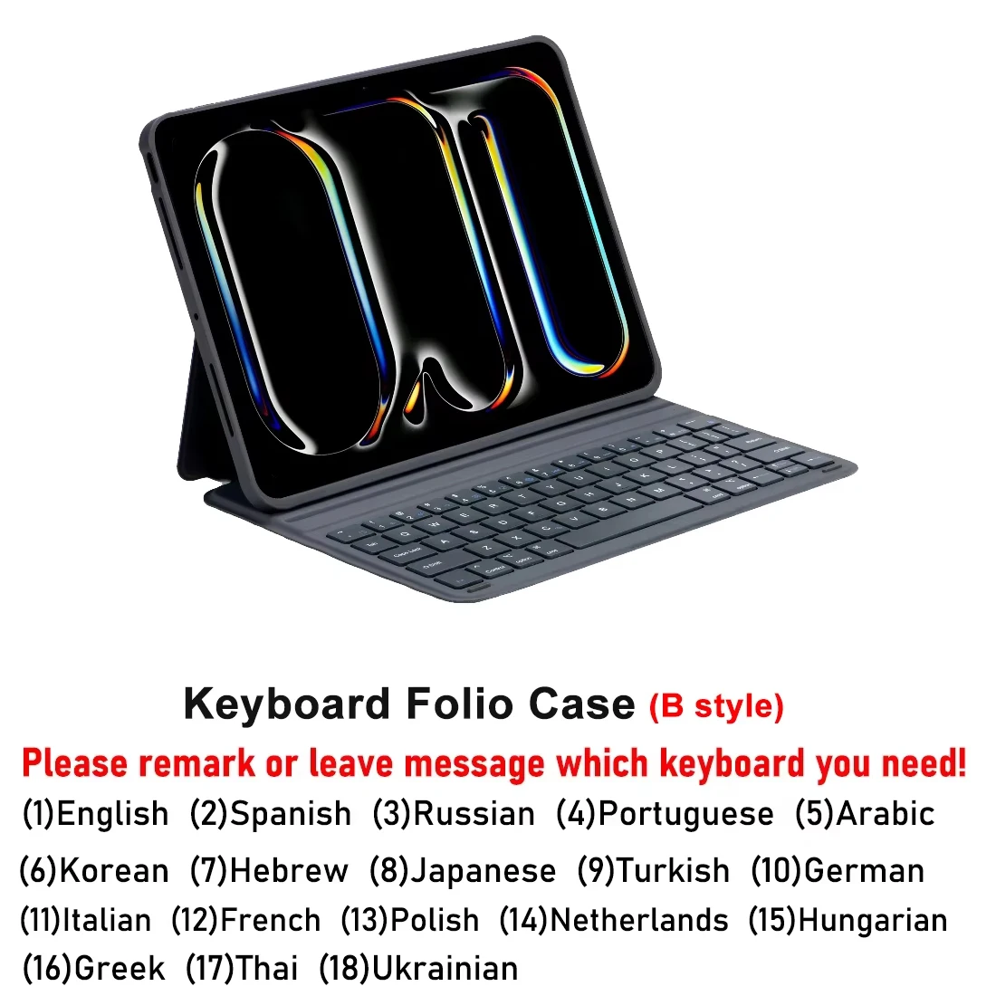 Lightweight Portable Keyboard Case For iPad Air 11 13 M2/M3,Smart