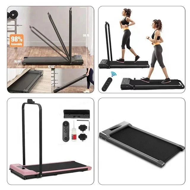 Foldable Motorised Mini Walking cardio training flat walking machine electric mini walking running treadmill pad