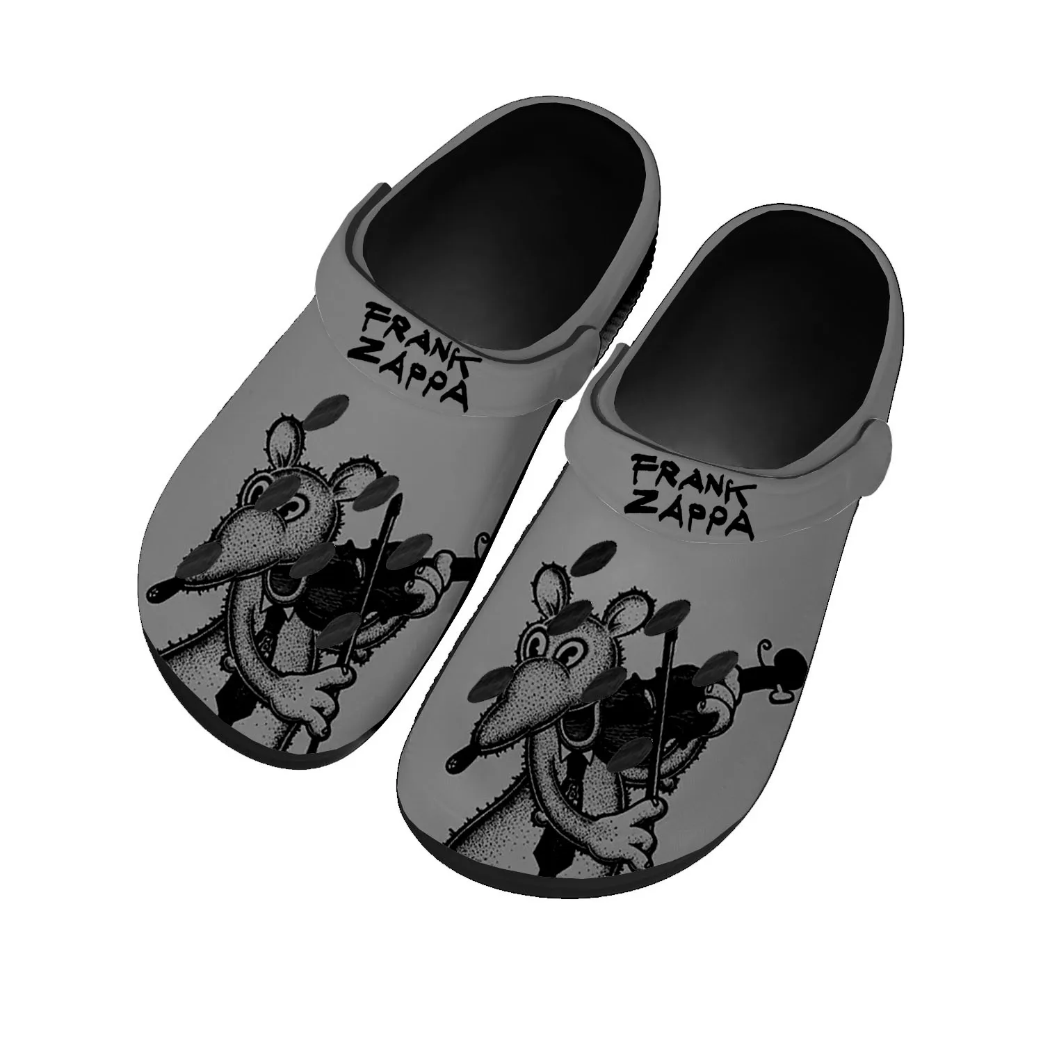 

Frank Zappa Rock Music Home Clogs Custom Water Shoes Mens Womens Teenager Shoe Garden Clog Breathable Beach Hole Slippers Black