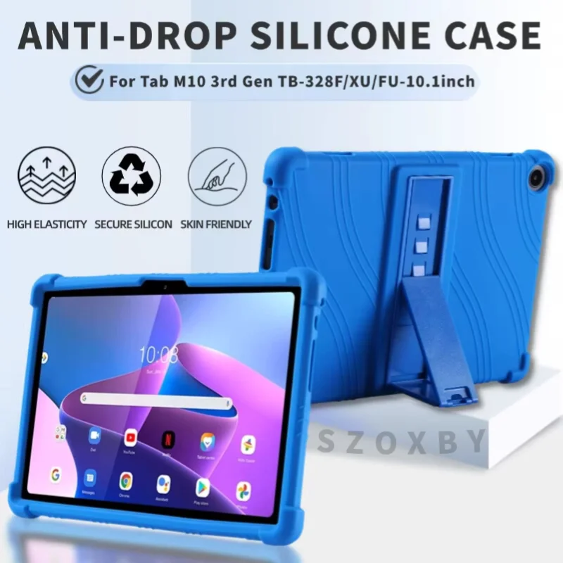 Funda De Silicona Para Lenovo Tab M10 Hd Gen3 2022 Tb-328f Color Negro For Lenovo Tab M10 Plus 3rd Gen Tb 128f 106inch