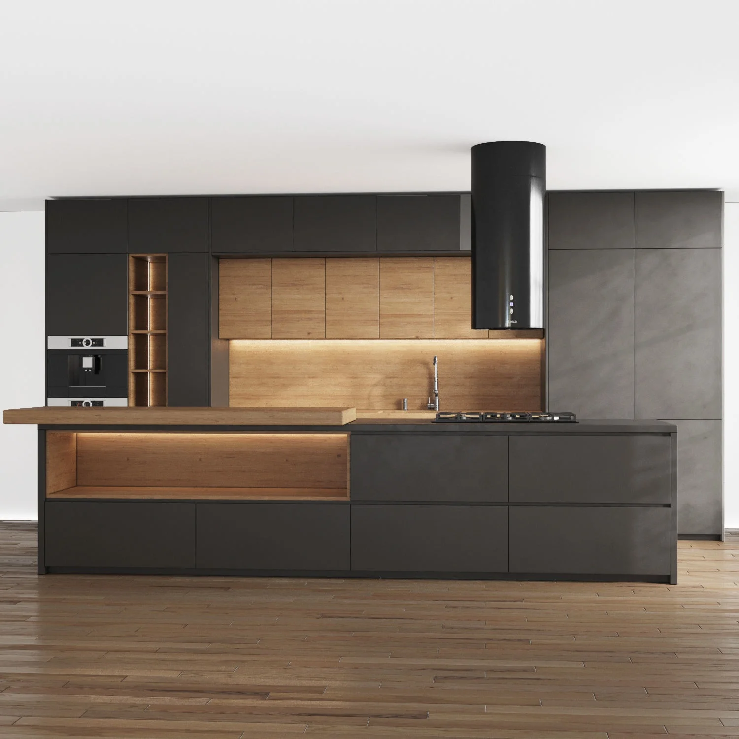 PA Home Furniture Organizer Wood Build In Wall Kitchen Cupboards Cabinet Set