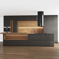 PA Home Furniture Organizer ไม้สร้างผนังตู้ครัวชุดตู้ 4