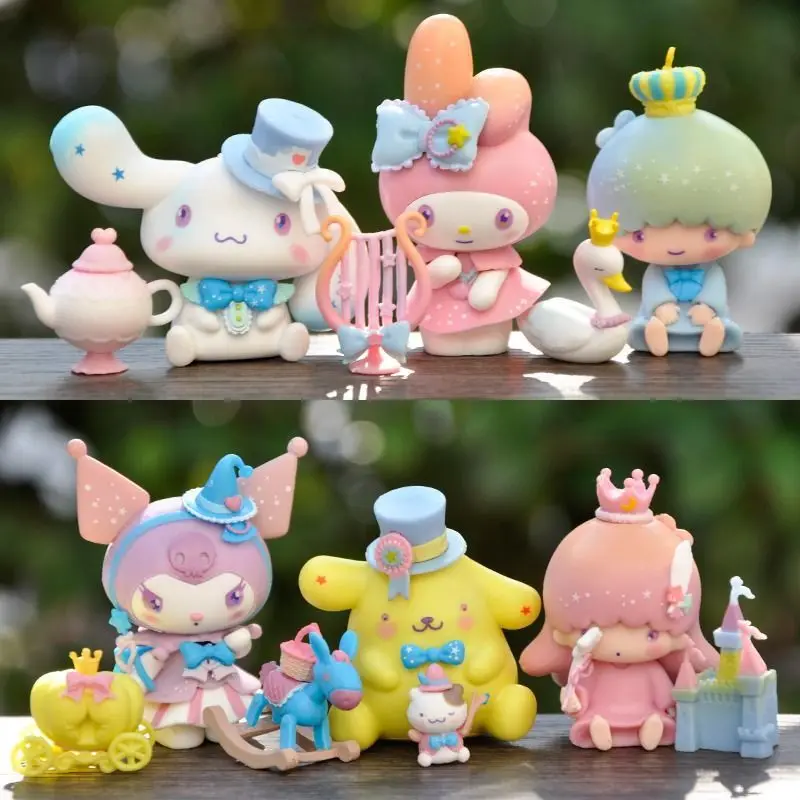 

Miniso Sanrio Dream Series Hand-Made Melody Blind Box Kuromi Cinnamoroll Cute Doll Desktop Decoration Gift anime figure