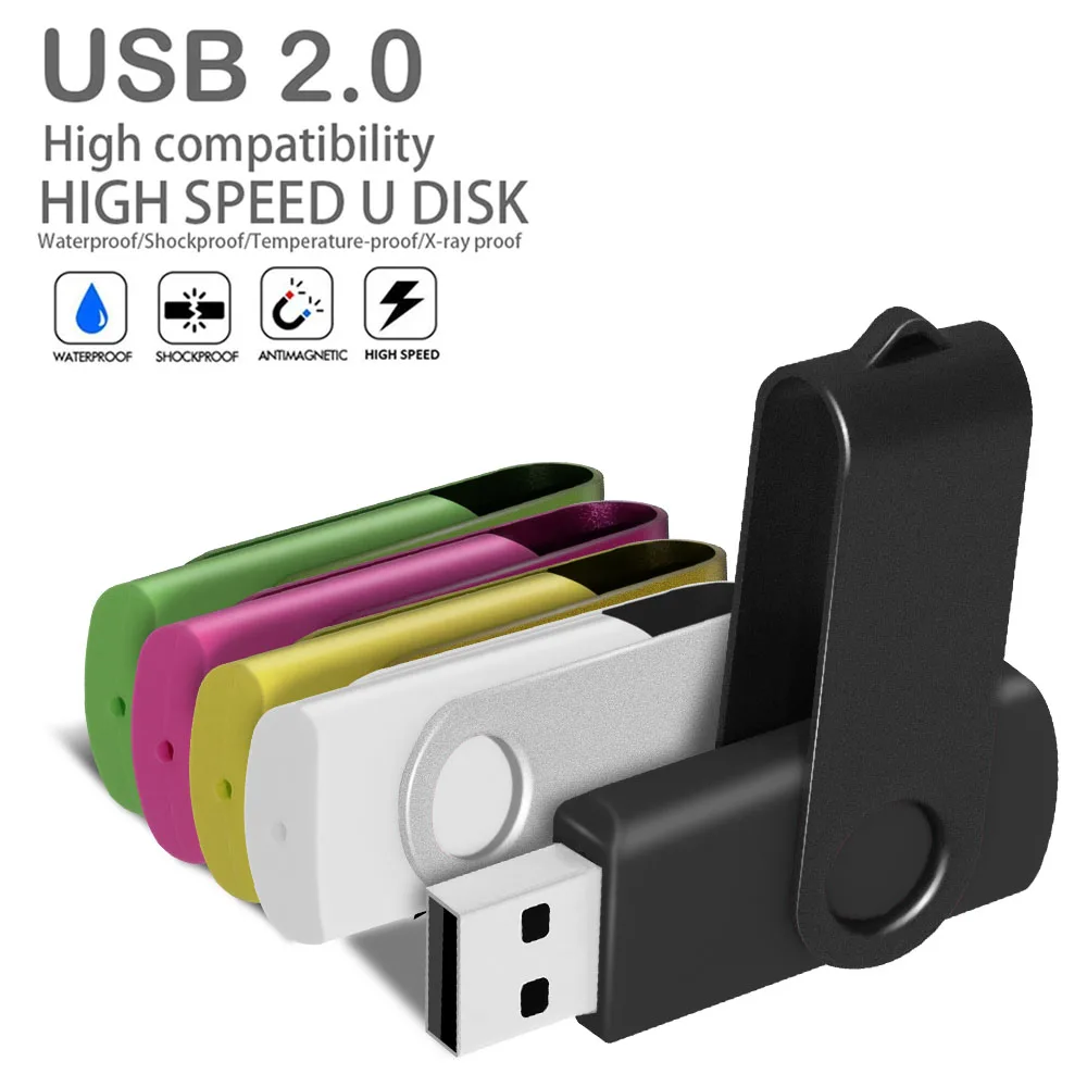 Memoria USB de metal de 4 GB, 8 GB, 16 GB y 32 GB, memoria USB de alta velocidad, memoria USB 2.0 de 64 GB