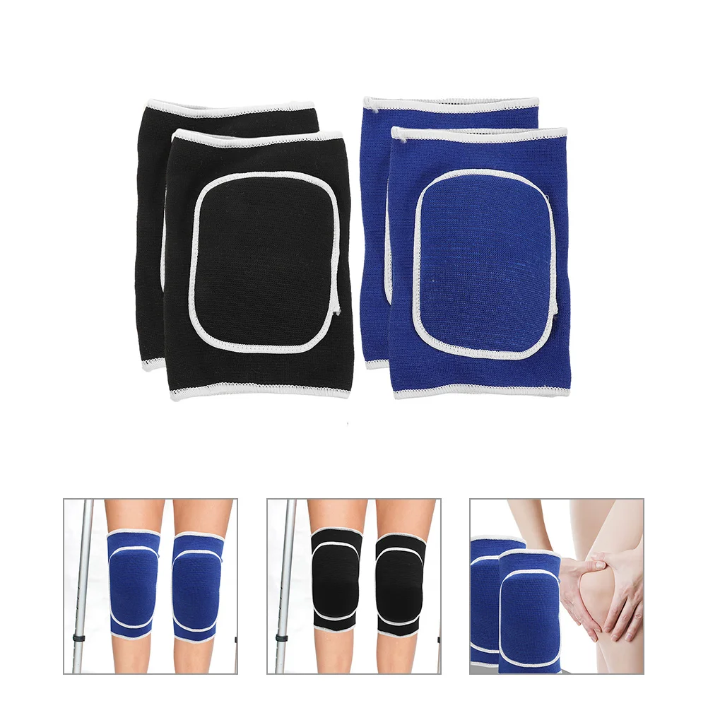 

2 Pairs Knee Brace Pads Youth Volleyball Basketball Shockproof Wrestling Fitness