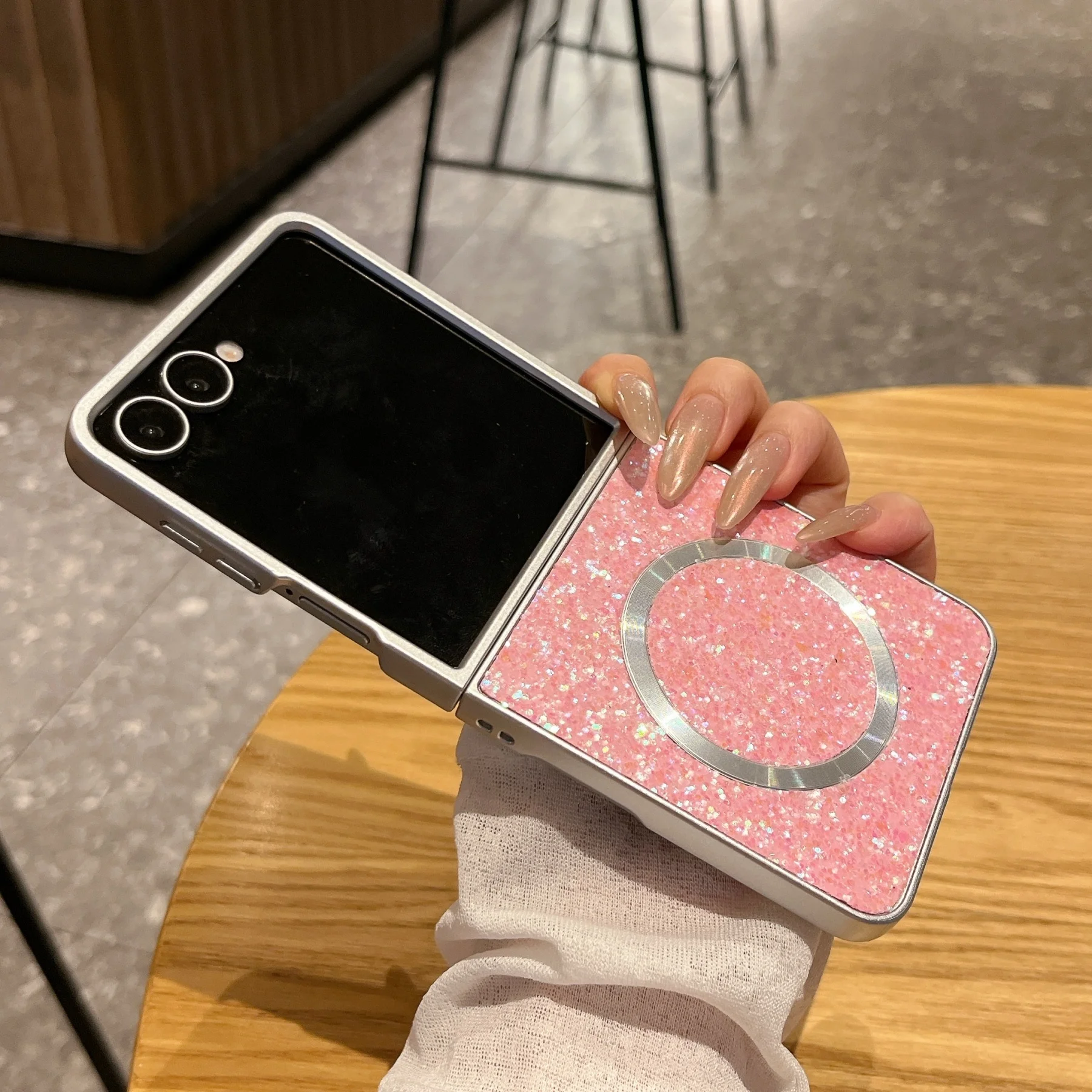 Luxury Glitter Candy Color Sequins Magnetic Phone Case Cover