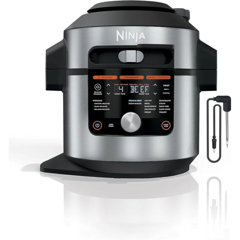 

Foodi 14-in-1 SMART XL 8 Qt. Pressure Cooker Steam Fryer with SmartLid & Thermometer + Auto-Steam Release, that Air