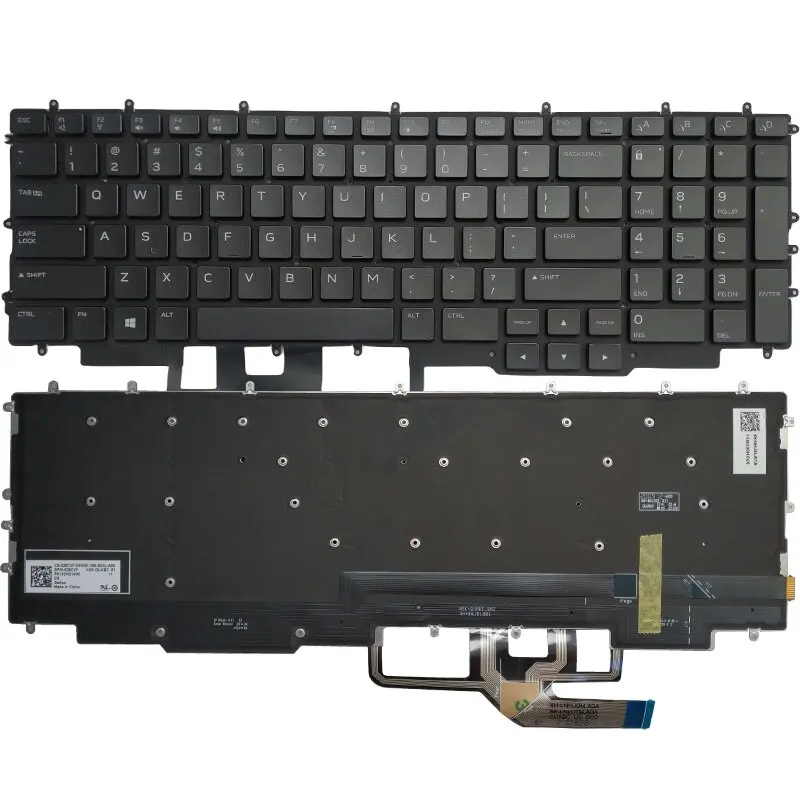 

New RGB US Keyboard For Dell Alienware M17 R3 M17 R4 English Black With Backlight
