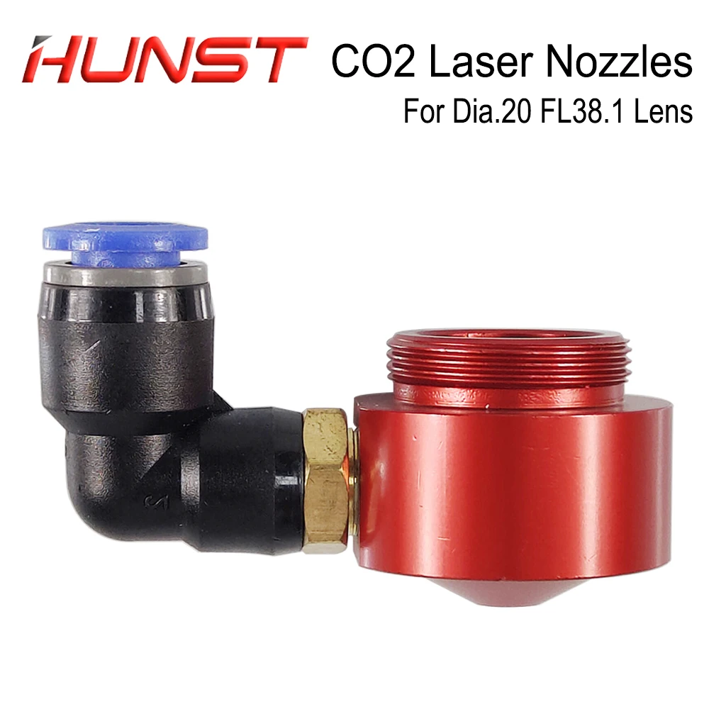 HUNST 레이저 에어 깍지, 직경 20 FL38.1mm 초점 렌즈용 CO2 짧은 깍지 피팅, CO2 절단기 레이저 헤드용