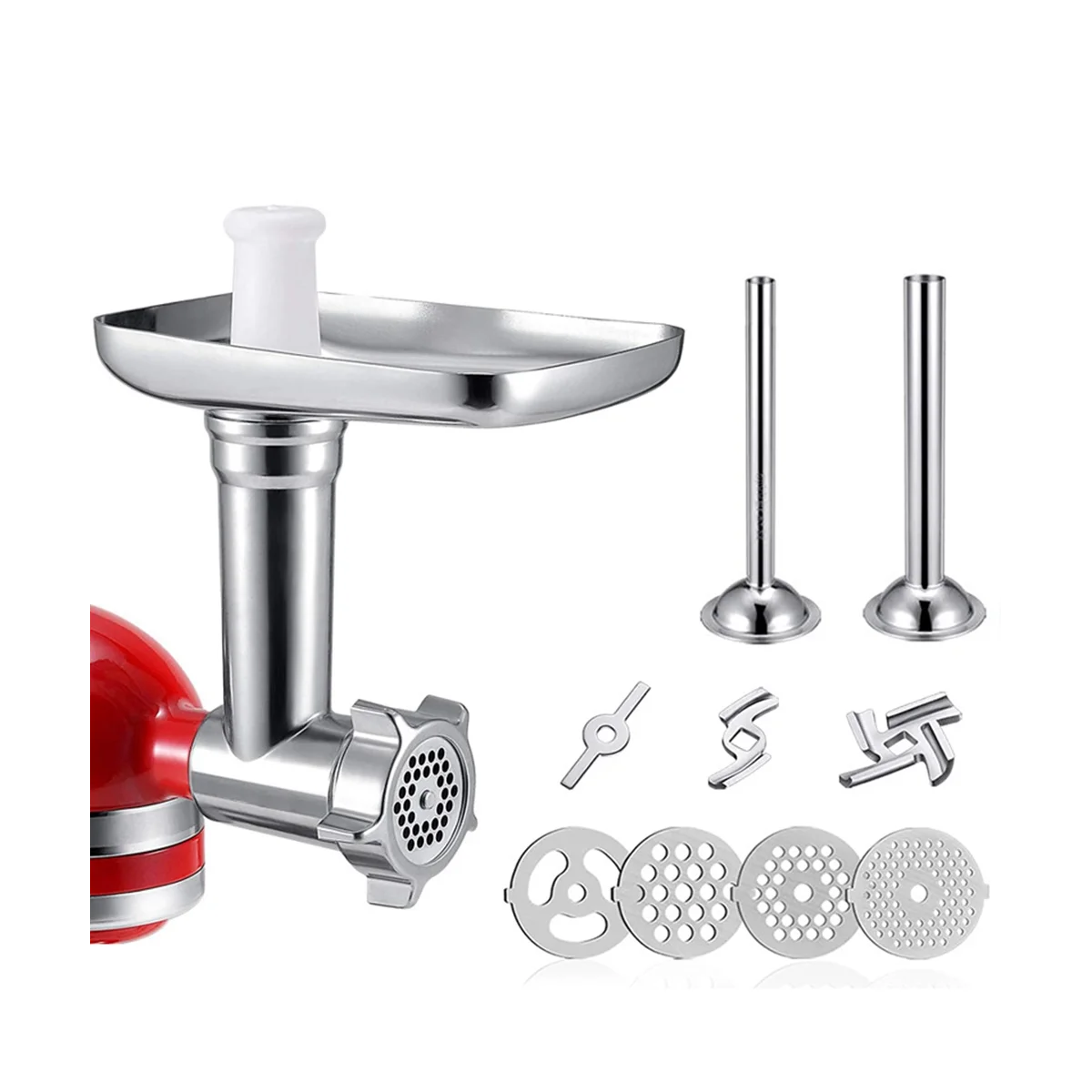 

For KitchenAid Stand Mixer Meat Grinder Sausage Stuffer Tubes Meat Grinder Blade Metal Food Grinder Attachment