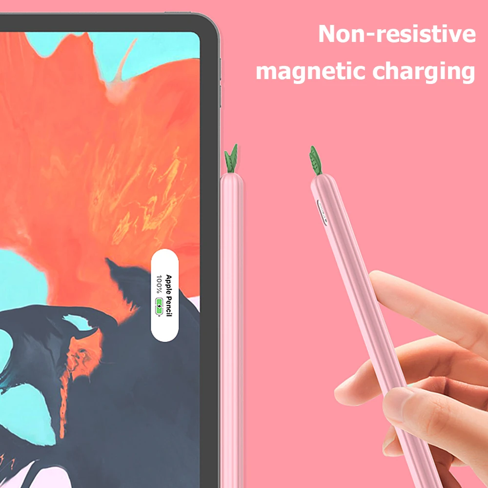 Cute Vegetable Silicone Case For Apple Pencil 1st 2nd generation Protective Sleeve Skin Cover Pen Case For iPad Pencil 2 1 Fudan apple pencil case