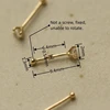GOLDtutu Nose Rings and Studs, Body Jewelry, 14K Real Gold, Custom, Au585, kj467 2