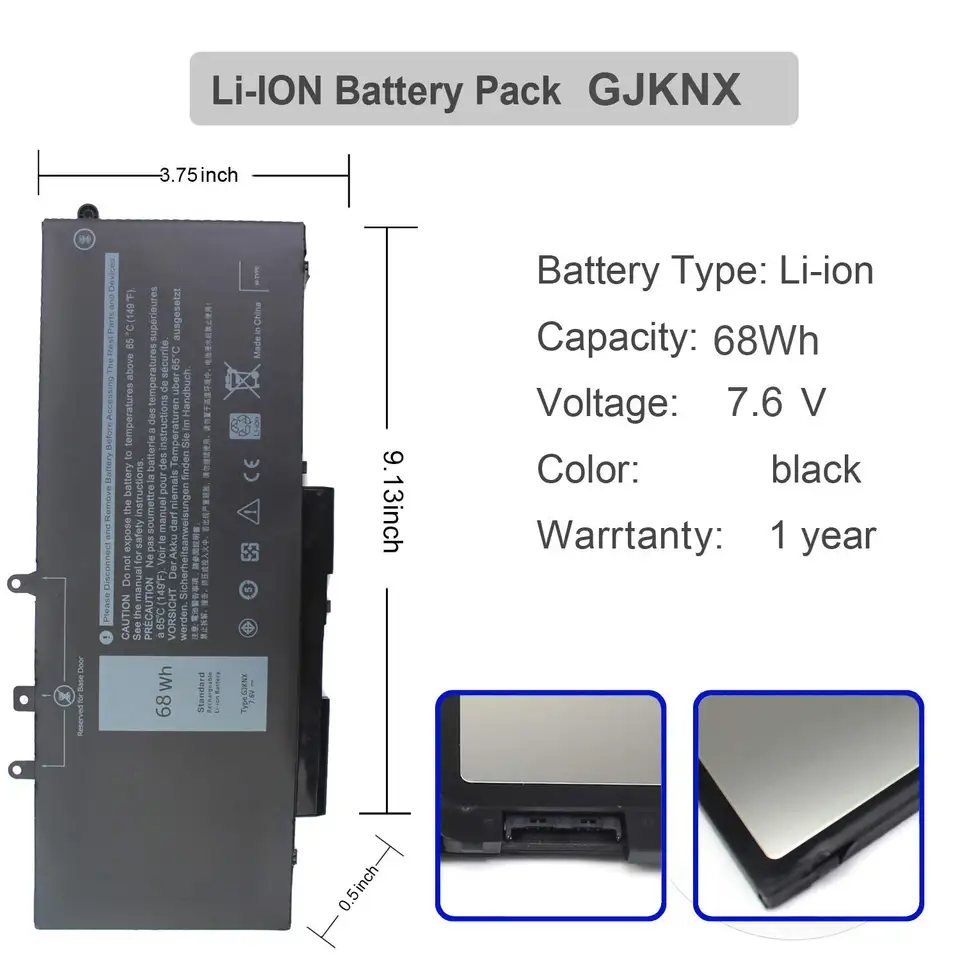 Batterie Gjknx 68wh 7.6v Li-polymère Batterie Pour Dell Latitude 5480 5580 5490 5590 E5280 E5288 Batterie Dell Latitude 5480 Batterie Gjknx 68wh 7.6v Li-polymère Batterie Pour Dell Latitude 5480 5580 5490 5590 E5280 E5288 Batterie Dell Latitude 5480