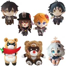 

20cm Anime Genshin Impact Game Plush Toys Paimon Hu Tao Xiao Zhongli Guoba Tartaglia Dolls Soft Stuffed Plush Pillows Kids Gifts