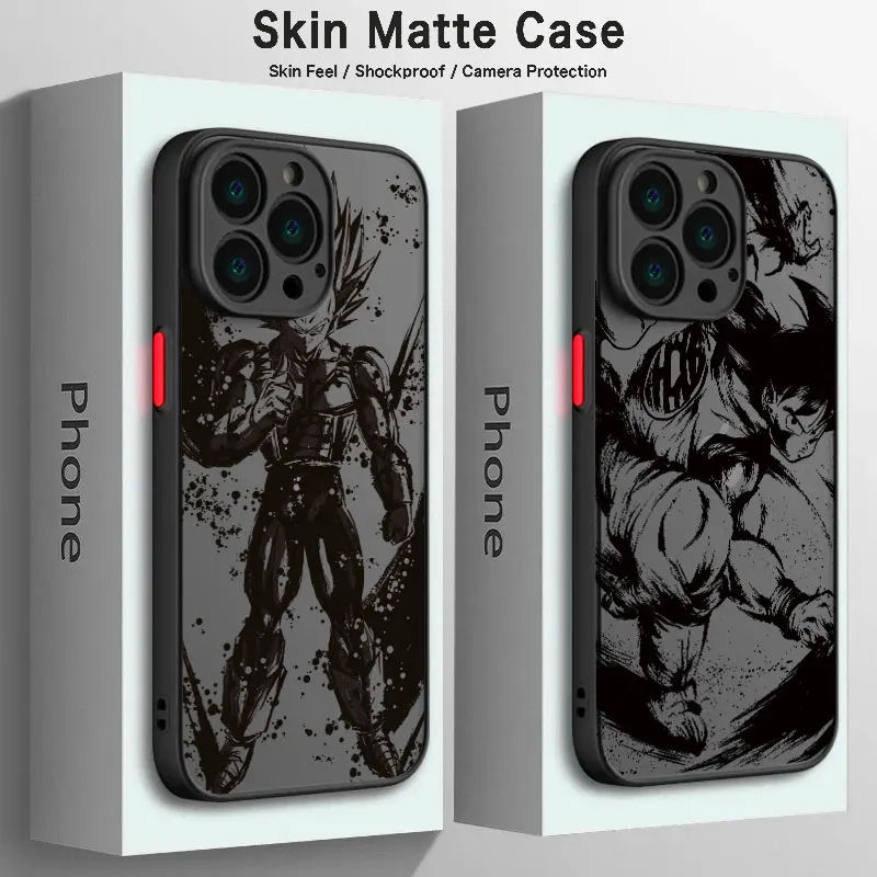 

Matte Phone Case for iPhone 15 14 11 Pro 13 12 MINI XS Max XR X 8 7 6 6S Plus Silicone Cover DBZ Vegeta Saiyan Prince