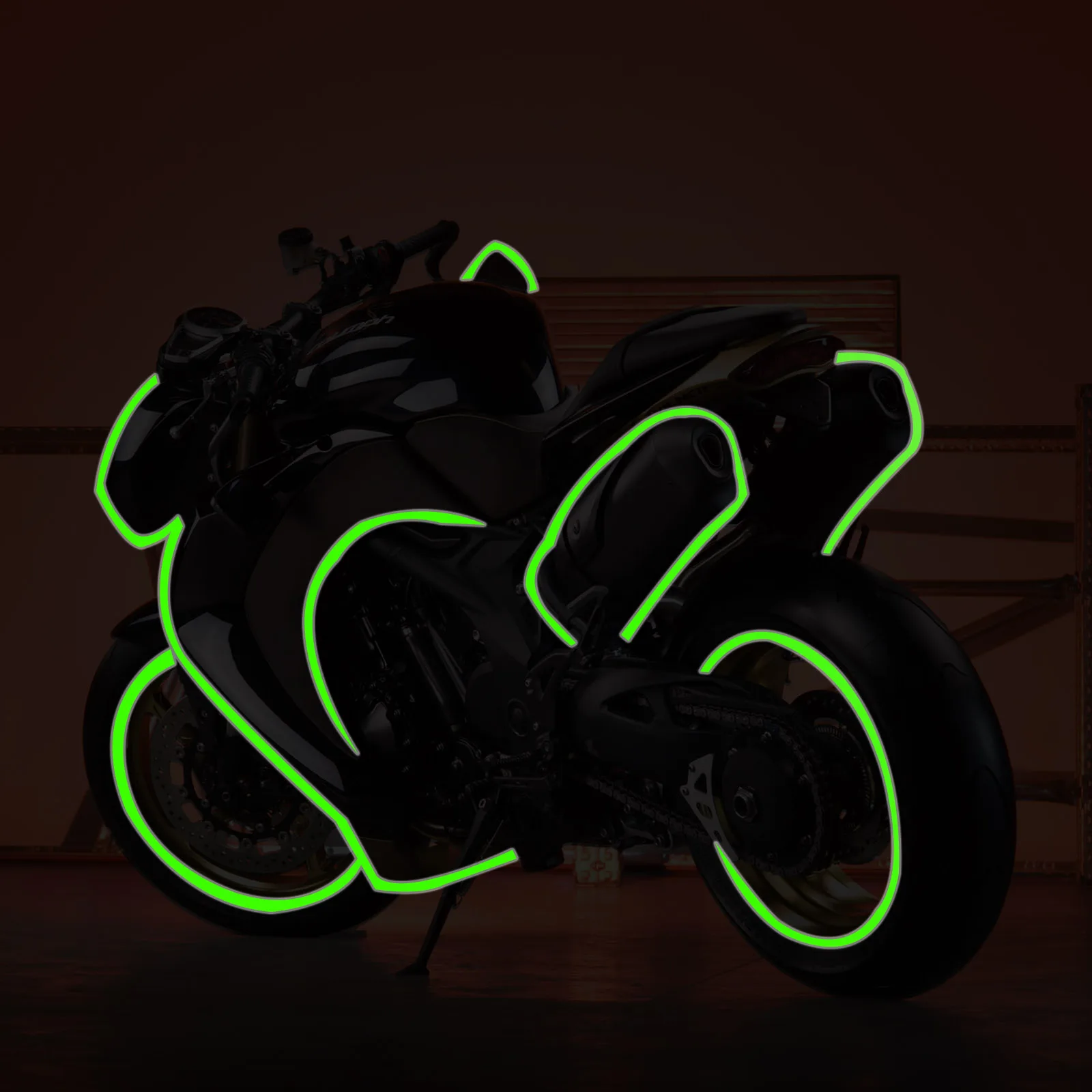 1cmx8m Bike Reflective Stickers Cycling Fluorescent Reflective Tape MTB Bicycle Adhesive Tape Safety Decor Sticker Accessories