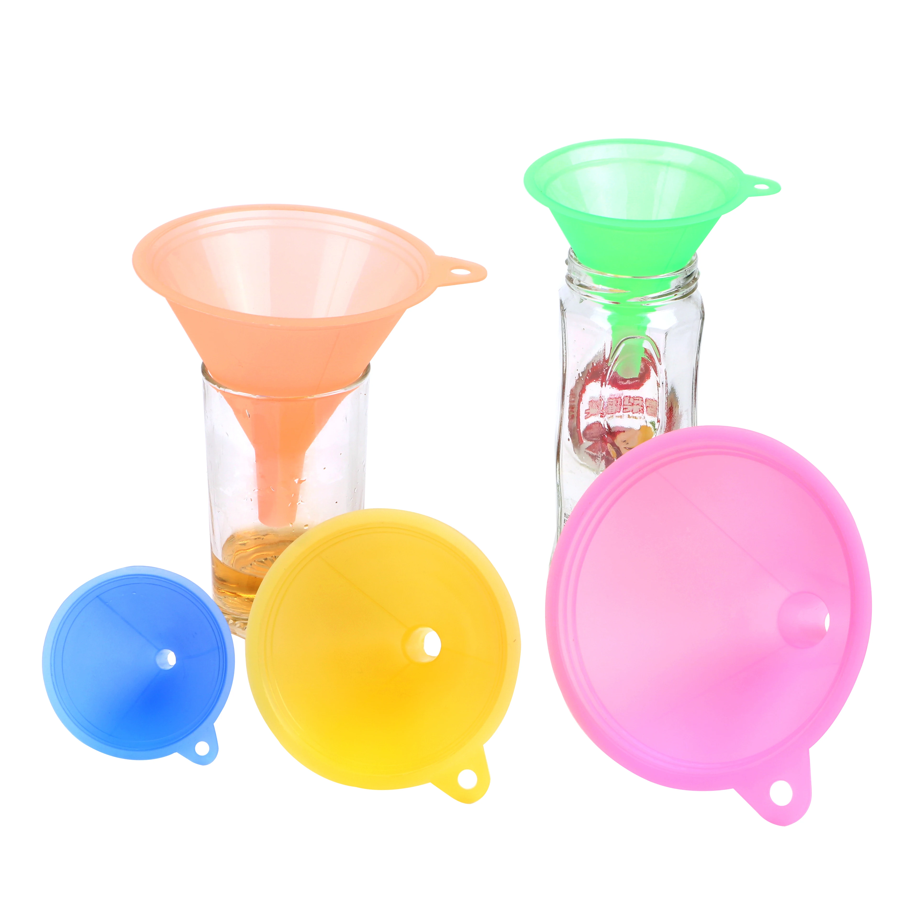 Kitchen Mini Funnel Bar Wine Flask Funnels Food-grade Material 5pcs/set kitchen funnel