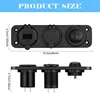 Dual QC3.0 USB Charger 3 in 1 Charger Socket Panel with Voltmeter Display Cigarette Lighter Socket Power on/off Toggle Switch 4