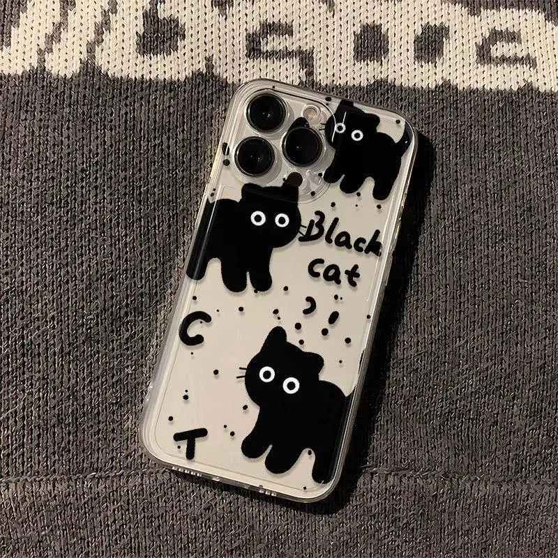 Stylish Black Cat Phone Cases