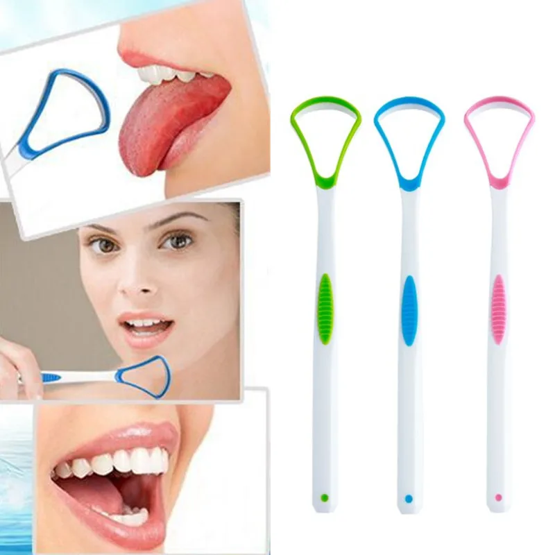 1pc Tongue Scraper Soft Silicone Tongue Brush Cleaning The Surface of