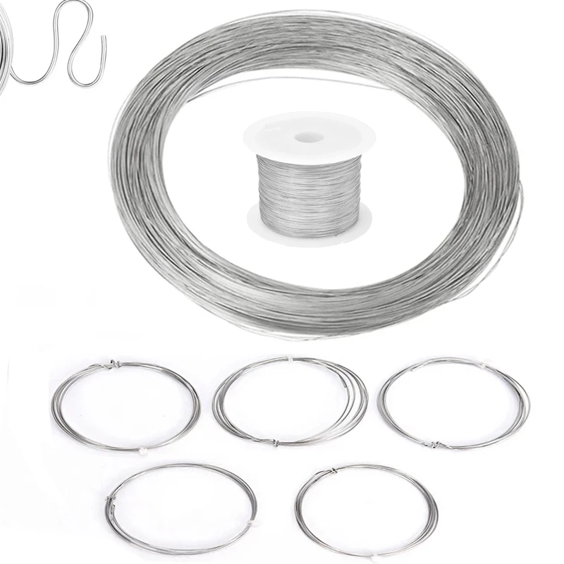 304 Stainless Steel Soft/Hard Steel Wire Single Strand Lashing Rustproof Diameter 0.02mm-3mm Length100meter-1meter stainless steel wire