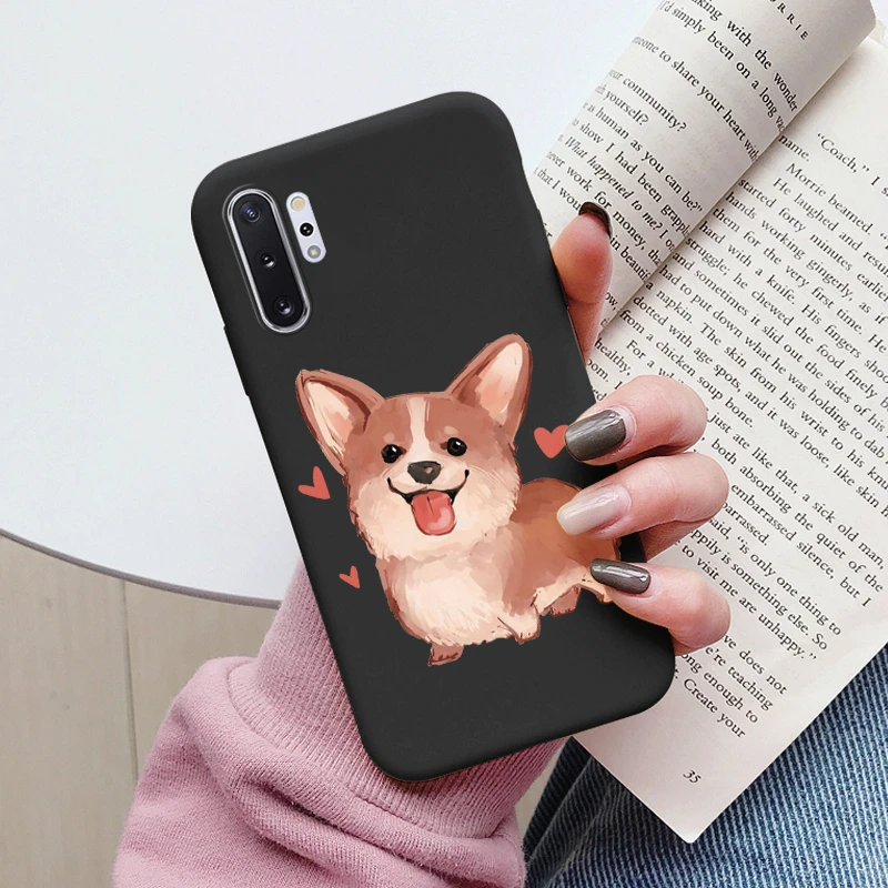 Charming Cartoons Heart Cat Soft TPU Shockproof Phone Case for Samsung Galaxy Note 10 Series