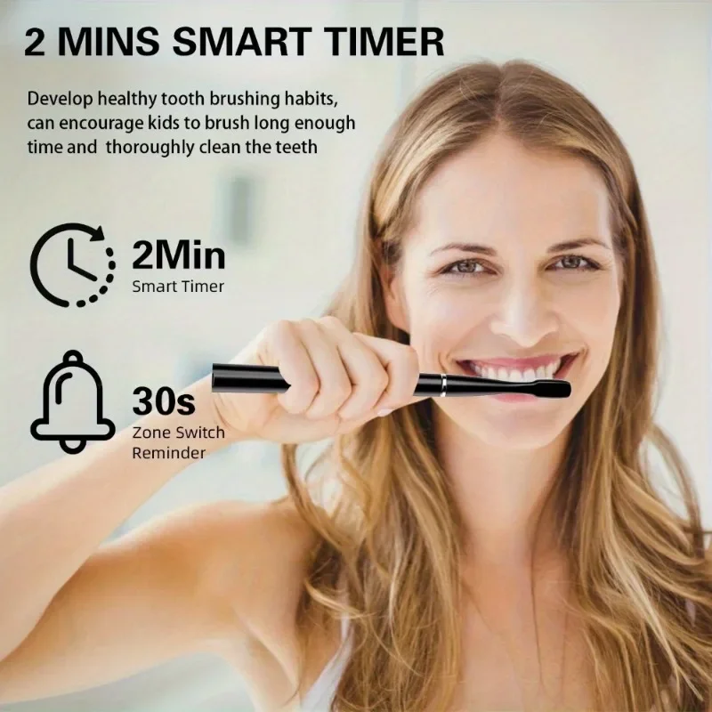 Sonic Electric Toothbrush USB Rechargeable Toothbrush 6 Brush Heads Adult Ultrasonic Brush Teeth Cleaning Sarmocare M200