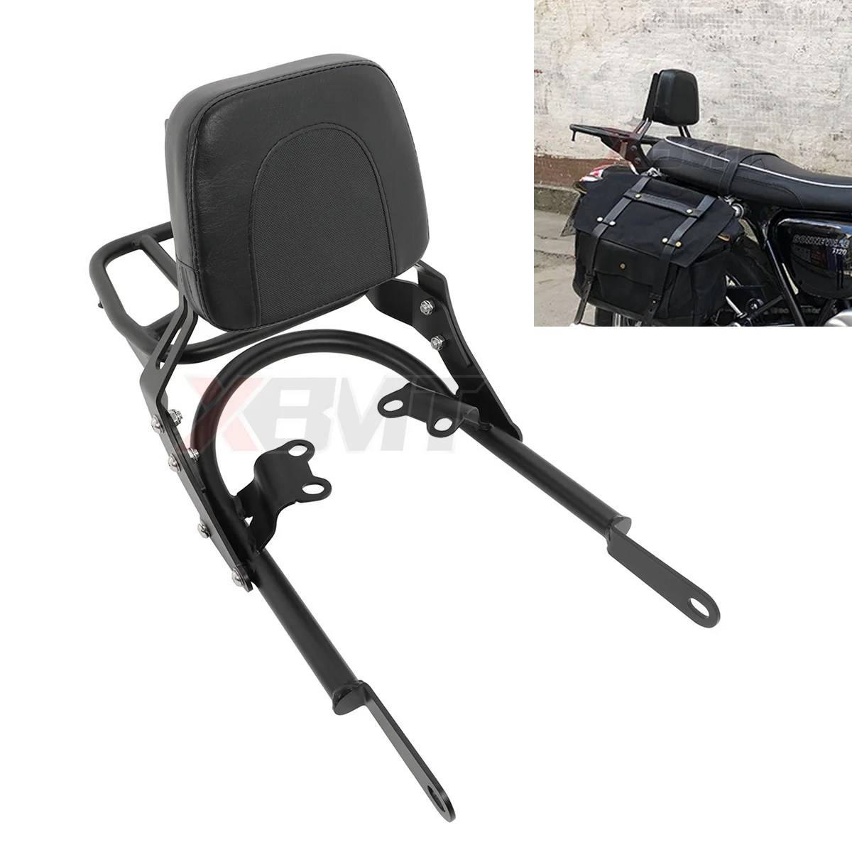 

Motorcycle Backrest Sissy Bar Luggage Rack Rear Seat Handle Grab Rail For Triumph Bonneville T100 120 Street Scrambler 2017-2022