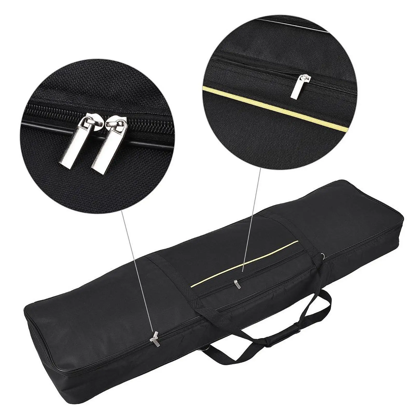 키보드 케이스 패딩 처리된 키보드 가방(스트랩 포켓 포함) 키보드 기그백 무대 공연 및 야외 여행용 휴대 케이스