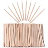 100 Pieces Disposable Wood Stick Beauty Spatulas Log Hair Removal Wax Coating and Scraping Tool Eyebrow Trimming Wooden Stick 3
