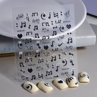 Music Eyes Unique 5D Nail Charm Nail Decoration Stickers 2