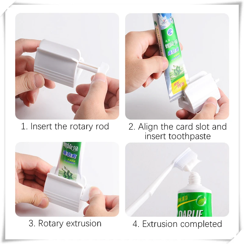 1/2pcs Multifunction Toothpaste Tube Squeezer Manual Squeezer Toothpaste Easy Portable Plastic Dispenser Bathroom Accessories 6