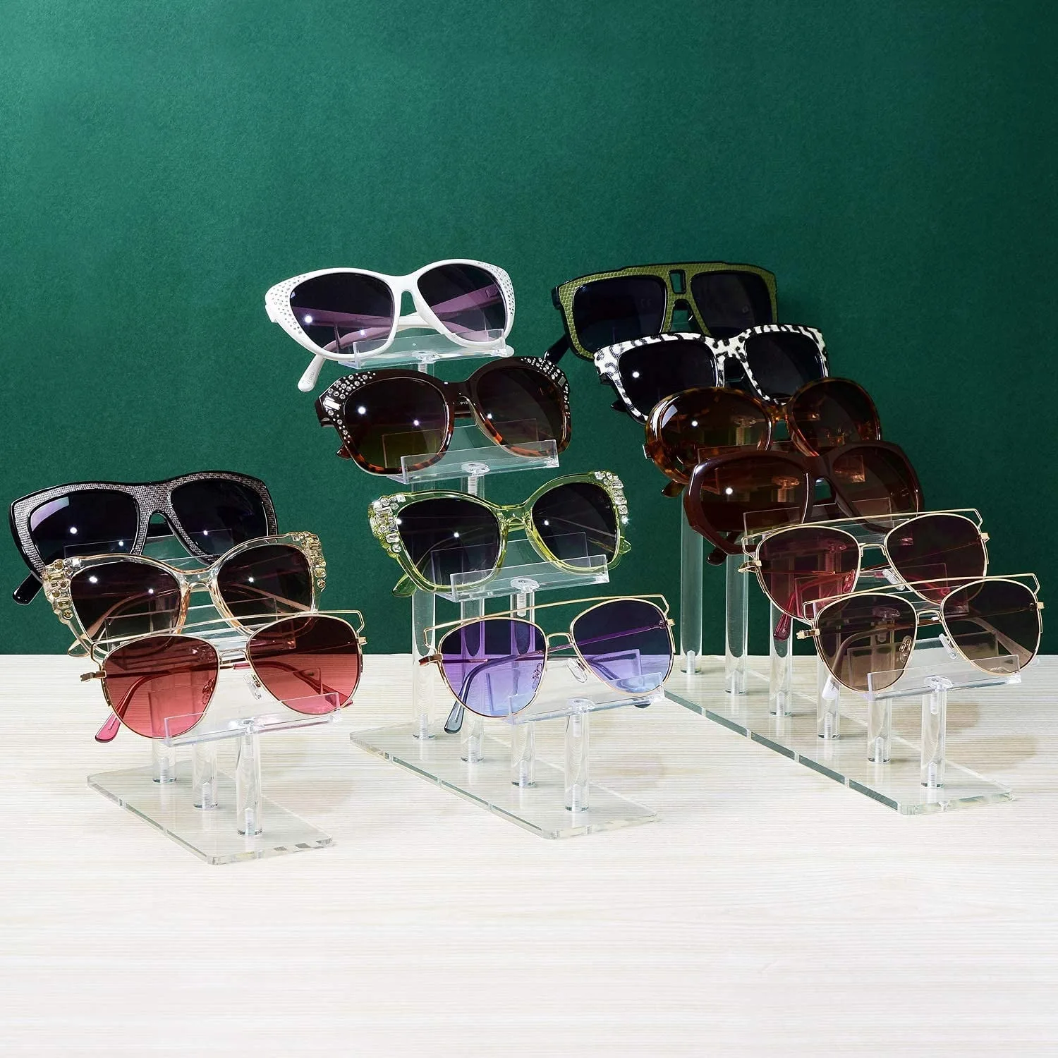 3/4/5/6 Tier Acrylic Eyeglasses Frame Display Stand,Sunglasses