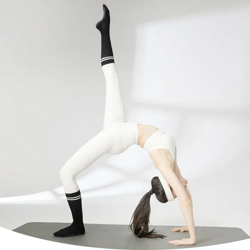 Yoga Socks Cotton Stripe Pile Dot Silicone Non-slip Women High Quality Pilates Grip Over The Calf Socks yoga socks