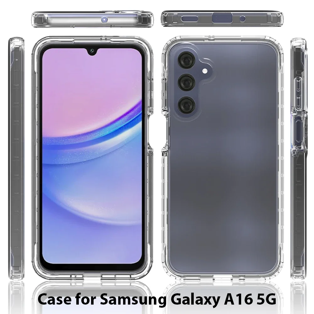 2 in 1 Transparent Armor Case - Durable Protective Back Cover
