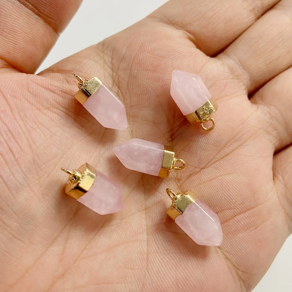 ジュエリーペンダント,小さな六角形のアクセサリー,天然石の宝石